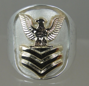 Picture of US Navy First Class Petty Officer  Ring - Sterling